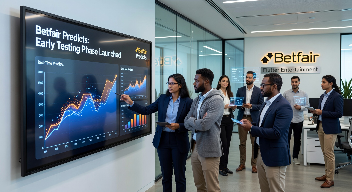 Close-up of digital gambling interfaces on mobile devices contrasted with traditional betting shop signage, illustrating the remote shift