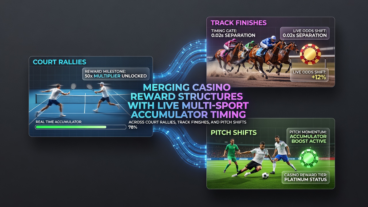 Casino reward structures merging with live sports accumulator timing across multiple events