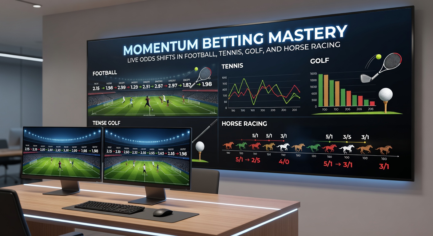 Close-up of a tennis player celebrating a break point win, with overlaid live odds shifting in real-time on a betting interface