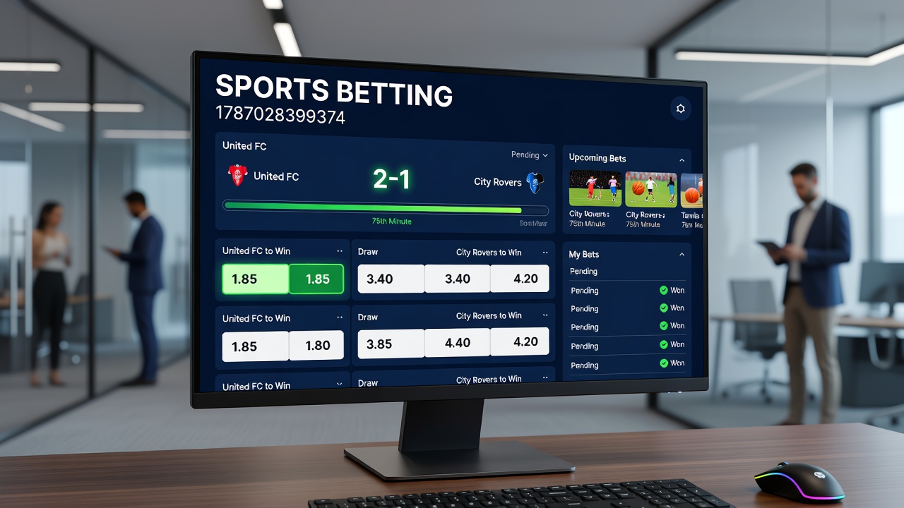 Live in-play betting interfaces showing dynamic odds during major sports events