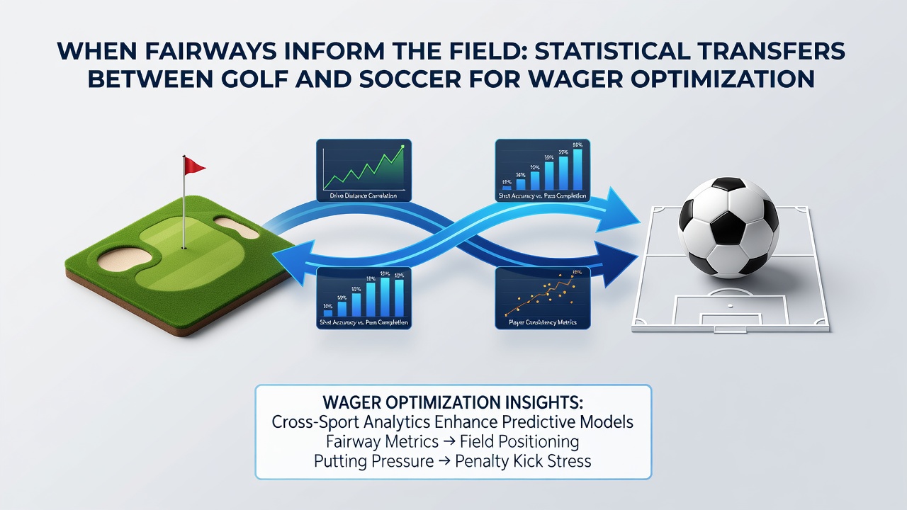 Data visualization showing correlation heatmaps between golf performance indicators and soccer betting markets